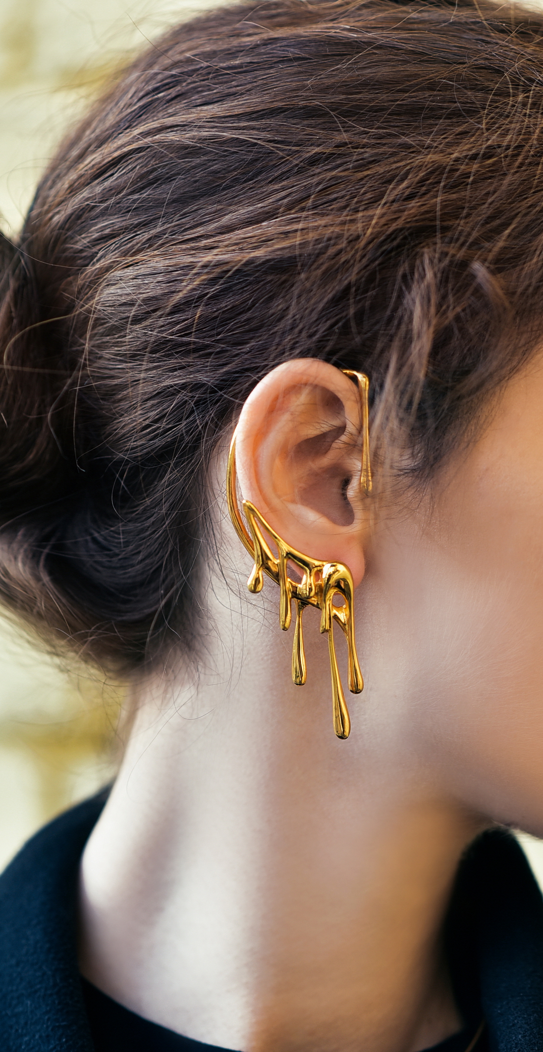 Melting gold earcuff - Muar Jewelry